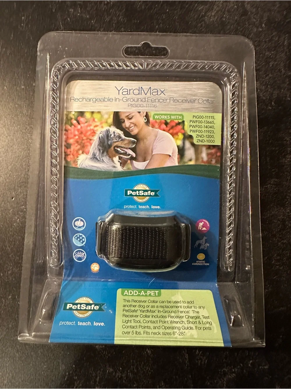 PetSafe YardMax Rechargeable In-Ground Receiver Collar - Black